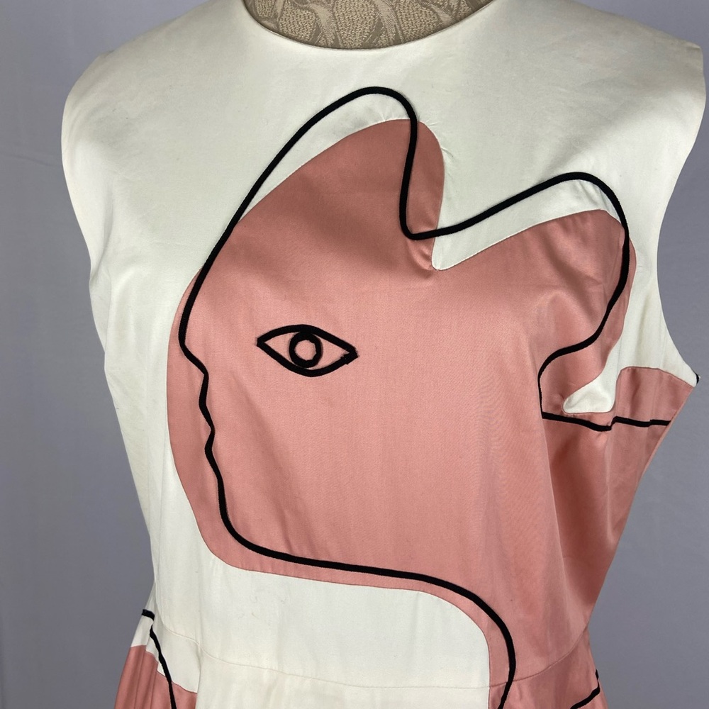 Roksanda NWT UK Size 14 Summer Pink Graphic Figure Dresses - Picture 3 of 4